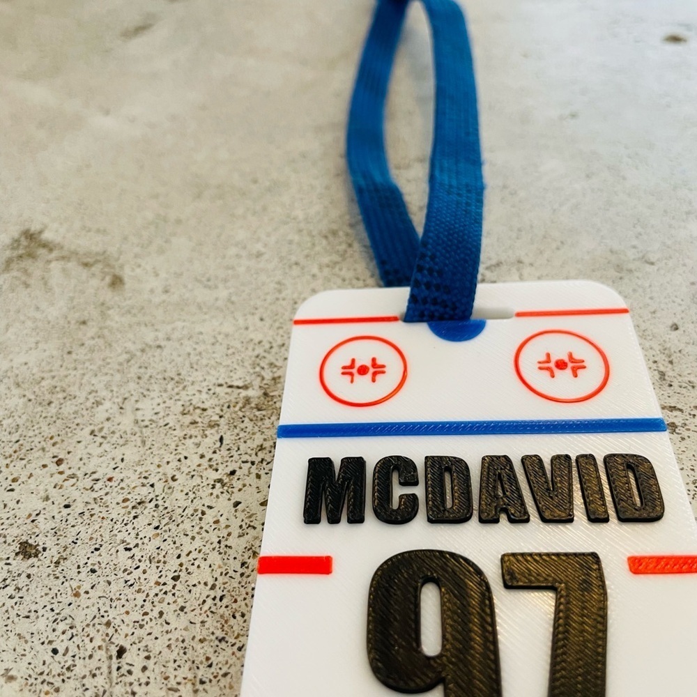 Hockey bag tag… customizable for any name any number! Even your’s! - Picture 4 of 6
